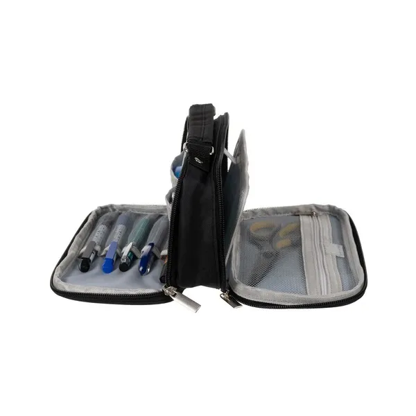 Double extendable pencil case - black Maaleo 24516 | Buy online — Megaluks