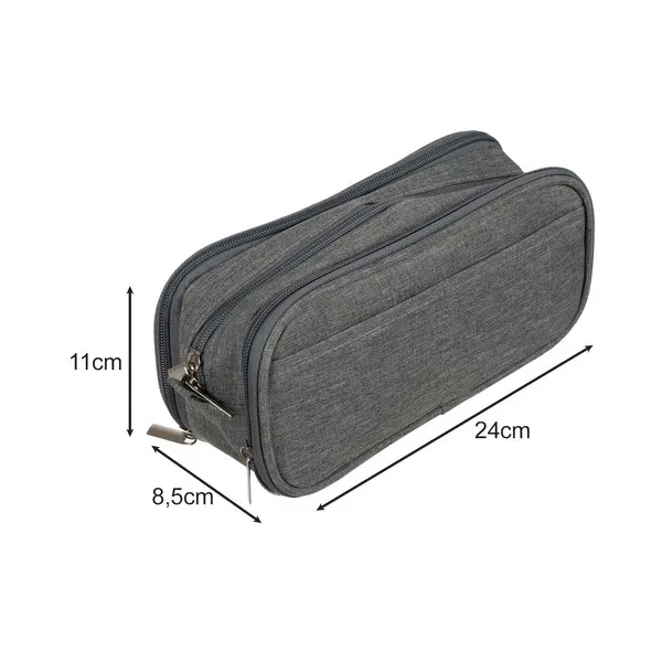 Triple folding pencil case - gray Maaleo 24512 | Buy online — Megaluks