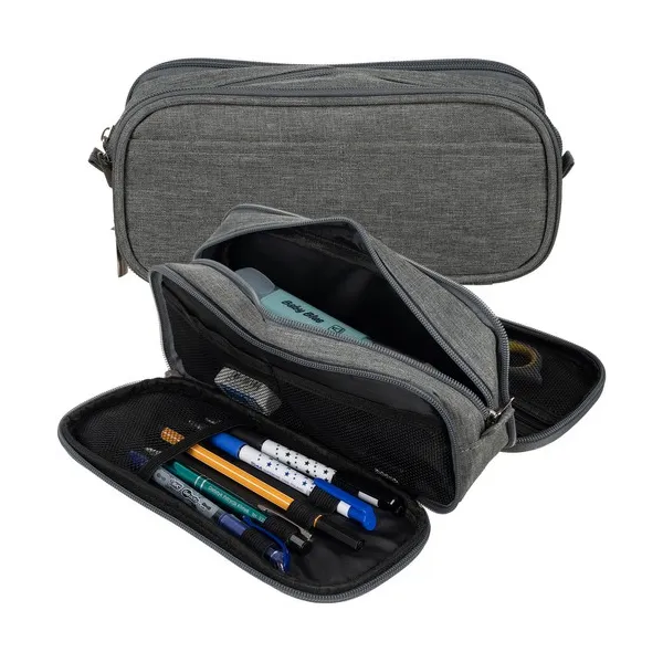 Triple folding pencil case - gray Maaleo 24512 | Buy online — Megaluks