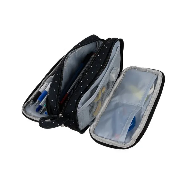 Triple foldable pencil case - black Maaleo 24511