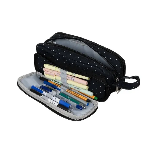Triple foldable pencil case - black Maaleo 24511