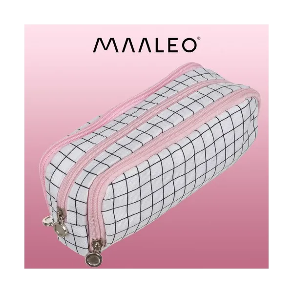 Triple foldable pencil case - checkered Maaleo24514 | Buy online — Megaluks