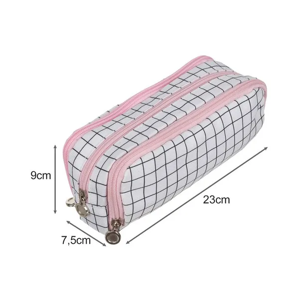 Triple foldable pencil case - checkered Maaleo24514 | Buy online — Megaluks