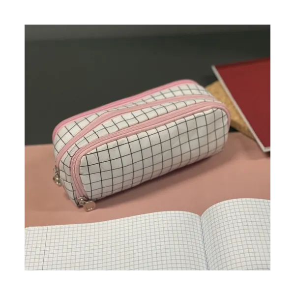 Triple foldable pencil case - checkered Maaleo24514 | Buy online — Megaluks