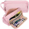 Double extendable pencil case - pink Maaleo 24519 | Buy online — Megaluks