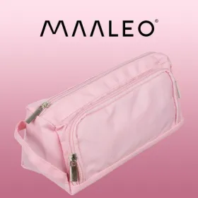 Double extendable pencil case - pink Maaleo 24519 | Buy online — Megaluks