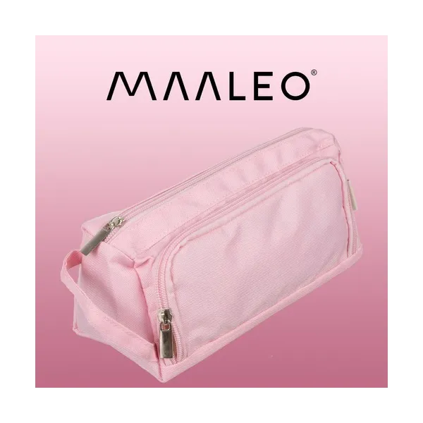 Double extendable pencil case - pink Maaleo 24519 | Buy online — Megaluks