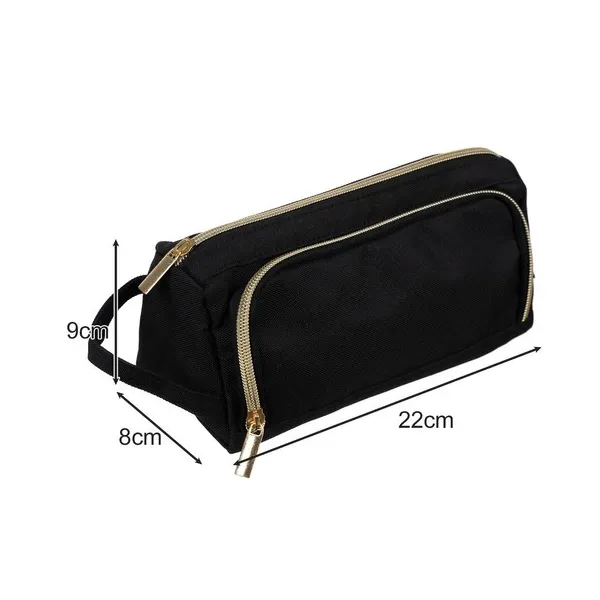 Double extendable pencil case - black Maaleo 24502