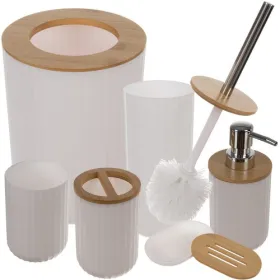 Bathroom accessories set - white Ruhhy 24635 | Buy online — Megaluks