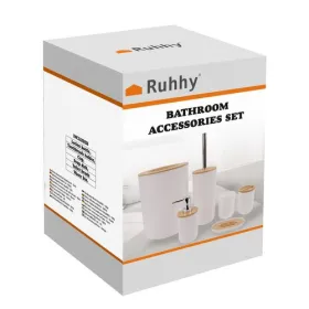 Bathroom accessories set - white Ruhhy 24635 | Buy online — Megaluks