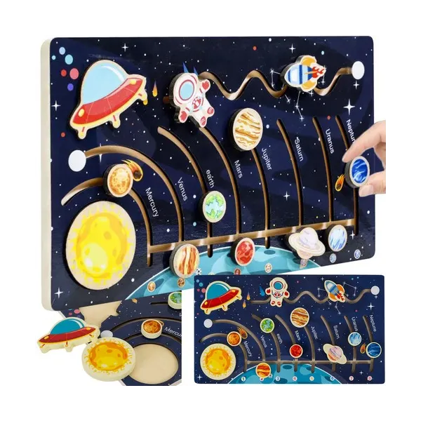 Wooden puzzle - solar system Kruzzel 24763 | Buy online — Megaluks