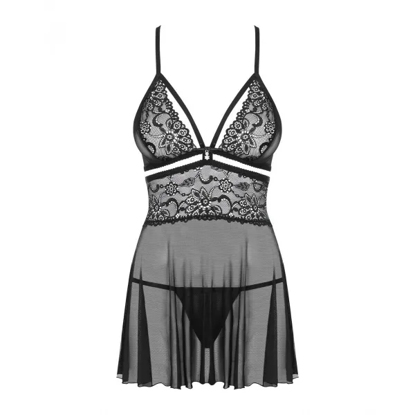 Gumijas Lelle Obsessive 838-BAB-1 Melns L/XL