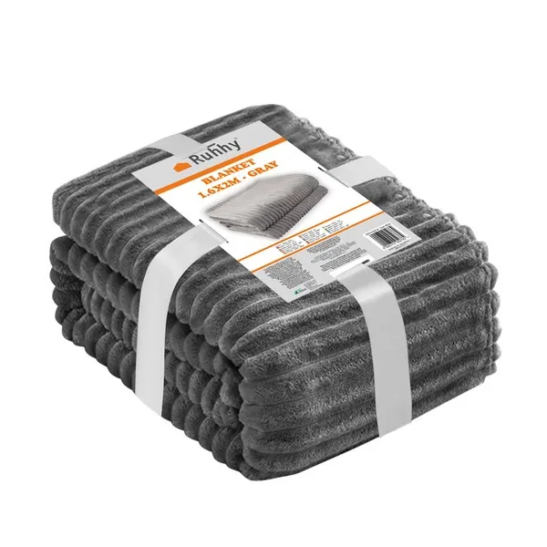 Blanket 1.6x2m - gray Ruhhy 24494 | Buy online — Megaluks