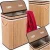 Bamboo laundry basket - two-chamber Ruhhy 24269 | Buy online — Megaluks