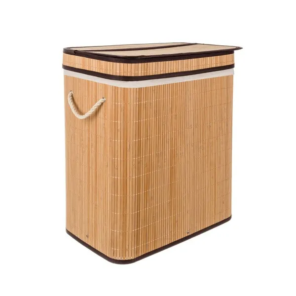 Bamboo laundry basket - two-chamber Ruhhy 24269 | Buy online — Megaluks