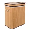 Bamboo laundry basket - two-chamber Ruhhy 24269 | Buy online — Megaluks