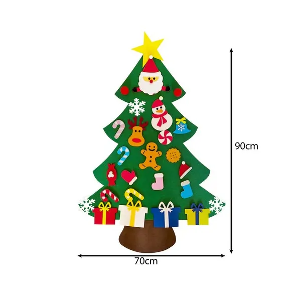 Felt Christmas tree with ornaments 24856 | Buy online — Megaluks