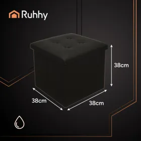 Folding pouffe black Ruhhy 25779 | Buy online — Megaluks
