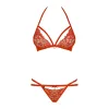 Aluspesu Komplekt Obsessive 838-SET-3 Punane S/M