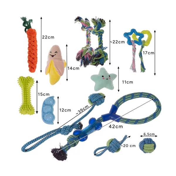 Dog chew toy, tug - set 25384 | Buy online — Megaluks