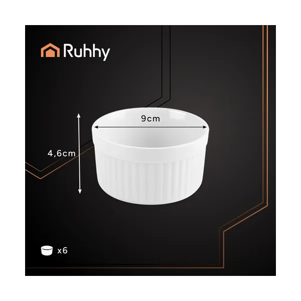 Ramekin - ovenproof dish 6 pcs. Ruhhy 25705 | Buy online — Megaluks