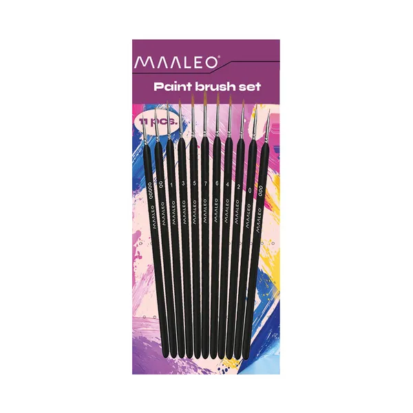 Paint brushes 11pcs with stand Maaleo 26118