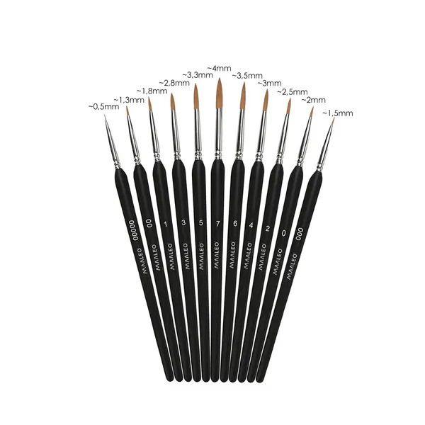 Paint brushes 11pcs with stand Maaleo 26118