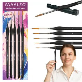 Paint brushes 5 pcs with stand Maaleo 26119 | Buy online — Megaluks