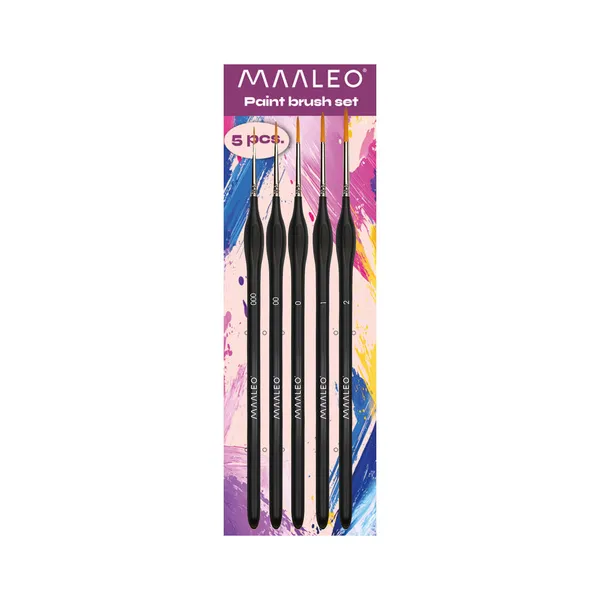 Paint brushes 5 pcs with stand Maaleo 26119