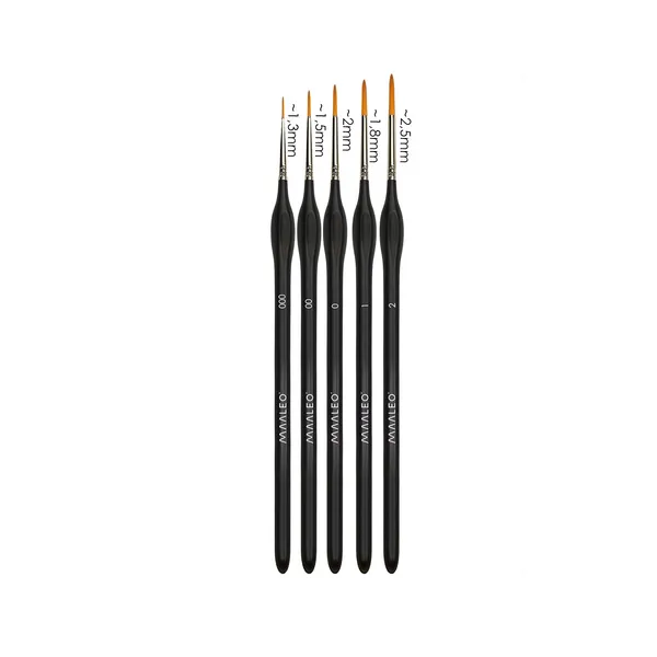 Paint brushes 5 pcs with stand Maaleo 26119