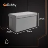 Gray fabric pouf 60x30x30 cm Ruhhy 25996
