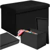 Melns samta pufs 60x30x30 cm Ruhhy 25995 | Pirkt tiešsaistē — Megaluks