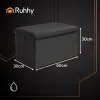 Melns samta pufs 60x30x30 cm Ruhhy 25995 | Pirkt tiešsaistē — Megaluks