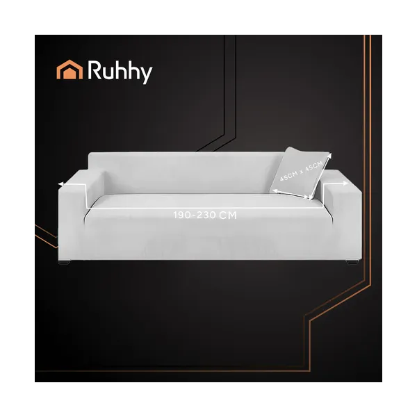 Ruhhy 26182 sofa cover 190-230cm light gray | Buy online — Megaluks