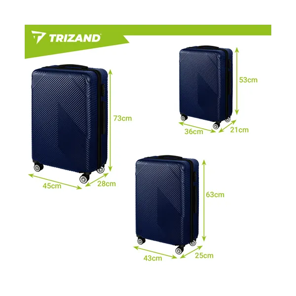 3-in-1 suitcase set - navy blue Trizand 26664 | Buy online — Megaluks