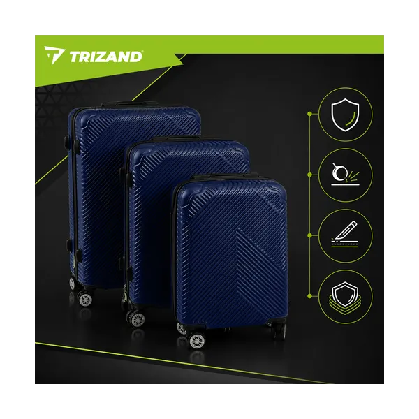 3-in-1 suitcase set - navy blue Trizand 26664 | Buy online — Megaluks