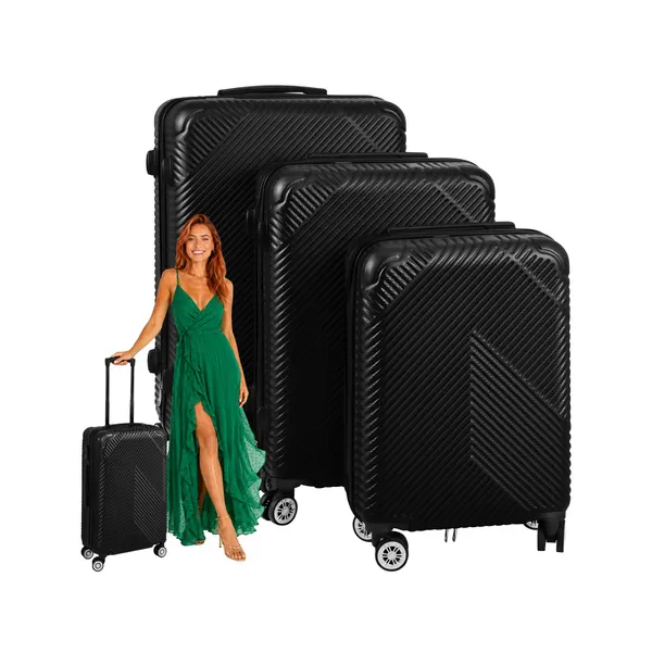 3-in-1 suitcase set - black Trizand 26661 | Buy online — Megaluks
