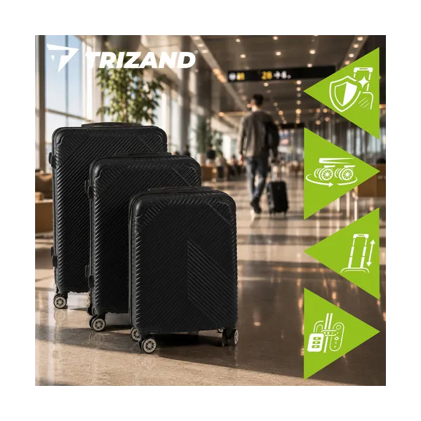 3-in-1 suitcase set - black Trizand 26661 | Buy online — Megaluks