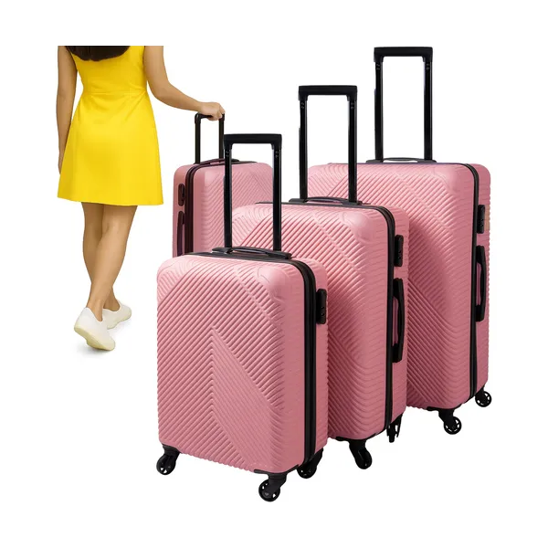 3-in-1 suitcase set - pink Trizand 26663 | Buy online — Megaluks