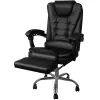 Biroja krēsls ar kāju balstu - melns Malatec 26 | Pirkt tiešsaistē — Megaluks