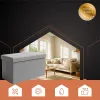 Gray fabric pouf 76x38x38cm Ruhhy 26131