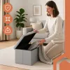 Gray fabric pouf 76x38x38cm Ruhhy 26131