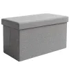 Gray fabric pouf 76x38x38cm Ruhhy 26131