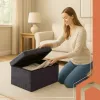 Pelēks samta pufs 76x38x38cm Ruhhy 26130 | Pirkt tiešsaistē — Megaluks