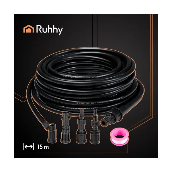 Pipe cleaning hose with adapter 15m Ruhhy 26132