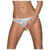 Valkoiset pikkuhousut alabasterinvärisellä pitsillä Obsessive OBS-8208991-S/M-OLD S/M Valkoinen
