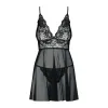 Пеньюар и стринги Imperia, размер L/XL Obsessive Idillia babydoll Чёрный