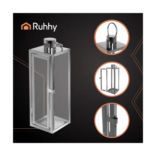 Silver lanterns 38/49/63cm 3pcs Ruhhy 26477 | Buy online — Megaluks
