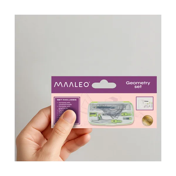 Геометрический набор 10 предметов Maaleo 26170 | Купить онлайн — Megaluks