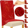 Chair covers 6 pcs. Light red Ruhhy 26638 | Osta veebist — Megaluks